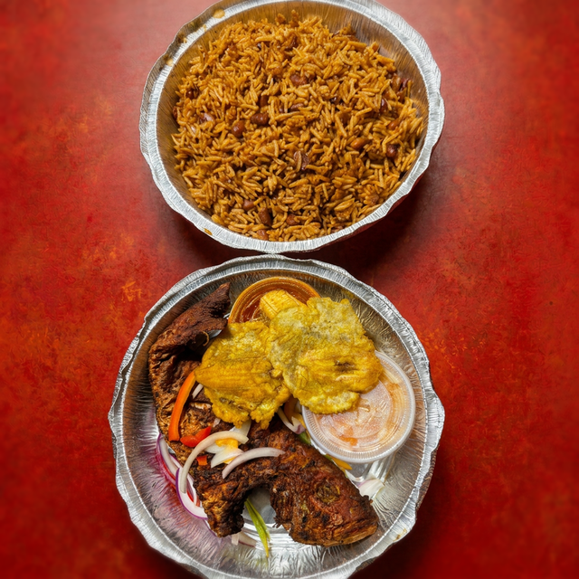 Pwason Platter (Fried Snapper Plate).